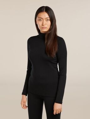 Icebreaker Women's Merino 260 Tech Long Sleeve Turtleneck Thermal Top Medium